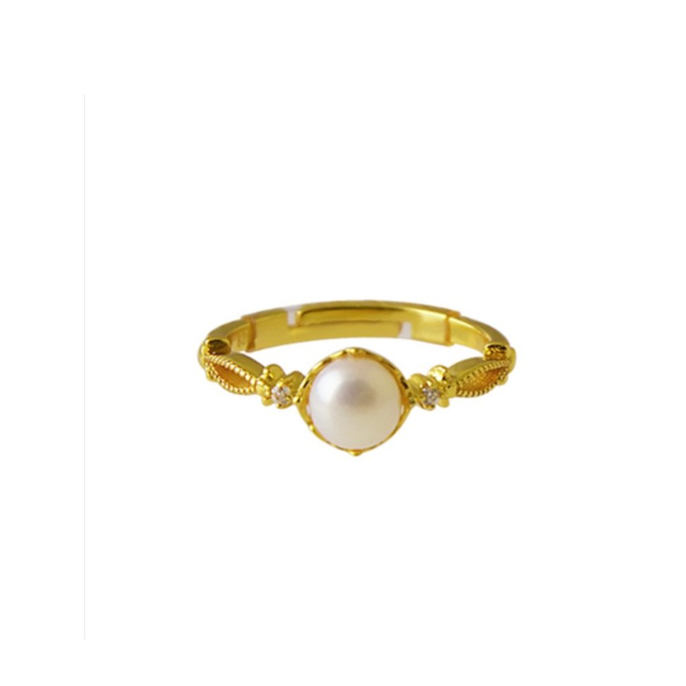 Gold Vermeil Genuine Freshwater Pearl Ring